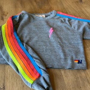 Aviator nation cropped sweatshirt xs